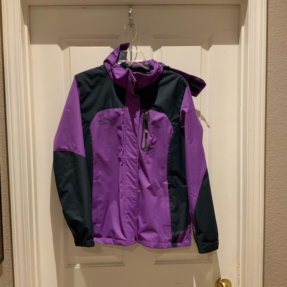 Outdoor Kids Purple and Black winter cold weather jacket